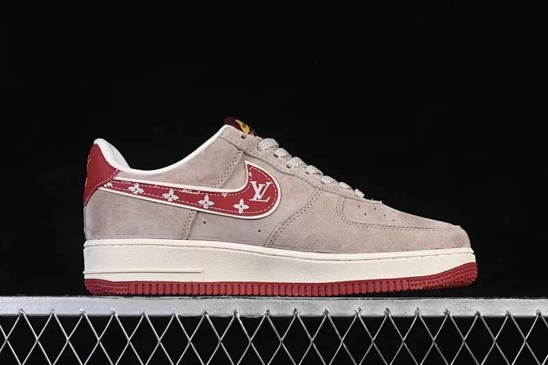 All categories Nk Air Force 1 Air Force series Nk Air Force 1 Low Air Force low-top Nike Air Force 1'07 Low gray red suede Air Force 1 low-top casual sneakers KL1688-002